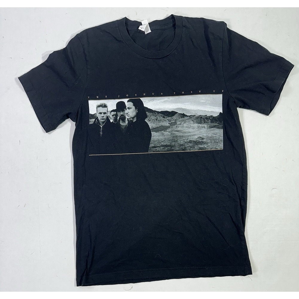 U2 Joshua Tree 2017 Tour Shirt Medium Band Tee North America Dates Black Rock